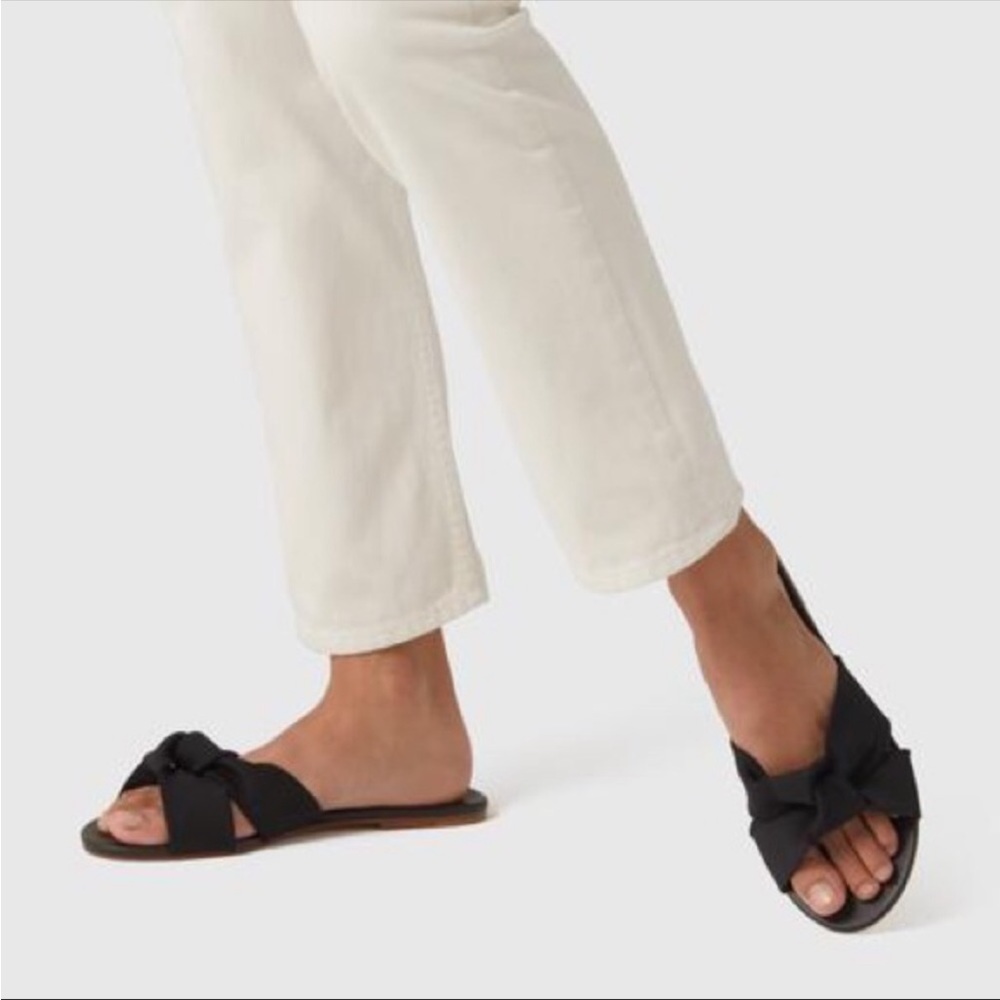 Rothy's Black Knotted Slip-On Sandals
